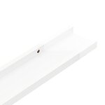 vidaXL Étagères murales 2 Pièces Blanc brillant 80x9x3 cm