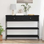 vidaXL Table console Chêne noir 72 5 x 25 x 75 cm Bois d'ingénierie