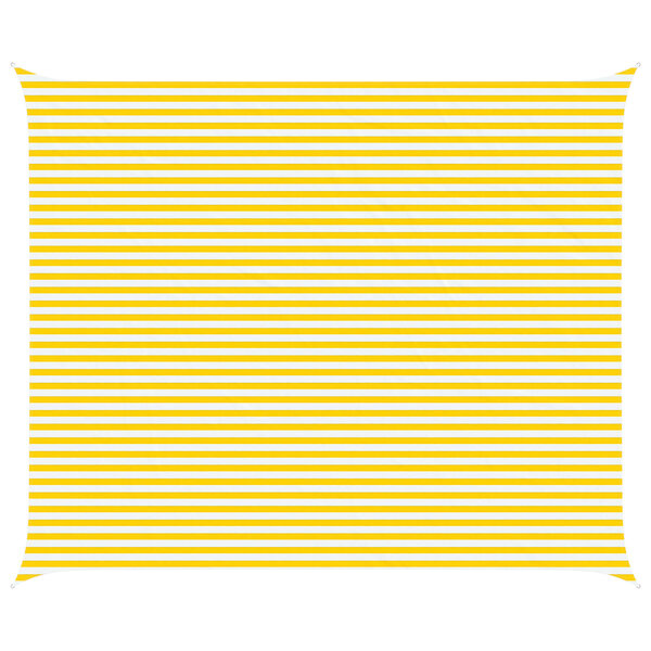 vidaXL Voile d'ombre Jaune et blanc 6 x 5 m 100   polyester Oxford