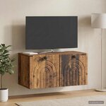 vidaXL Meuble TV mural Bois ancien 59 5 x 31 x 30 cm Bois d'ingénierie