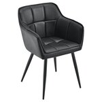 Lot de 4 chaises de salle à manger moderne design robuste 81 x 57 x 53 cm noir 03_0009806