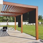 Lot de 3 stores enrouleur d'extérieur 120x225 cm houston gris  universel