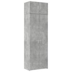 vidaXL Armoire de rangement gris béton 70x42 5x225cm bois d'ingénierie