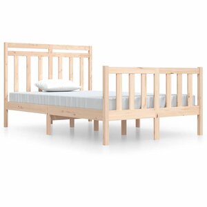 vidaXL Cadre de lit sans matelas 120x190 cm bois massif