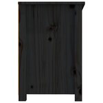 vidaXL Meuble TV Noir 114x35x52 cm Bois de pin massif