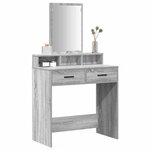 vidaXL Table de Toilette avec tiroir Gris Sonoma 79 x 41 x 140 cm