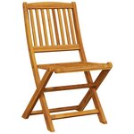 vidaXL Ensemble de bistro pliable 3 Pièces bois d'acacia solide