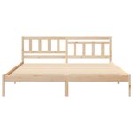 vidaXL Cadre de lit avec tête de lit Marron 200 x 200 cm Pin massif