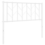 vidaXL Tête de lit métal blanc 100 cm