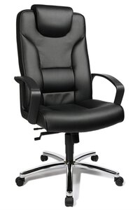 Fauteuil de direction 'Comfort Point 50' Chrome/noir TOPSTAR
