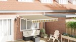 Auvent Rétractable Automatique vidaXL Vert et Jaune 350x250 cm