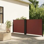 vidaXL Auvent latéral rétractable marron 120x1200 cm
