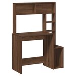 vidaXL Bureau et étagères chêne marron 100x45x140 cm bois d'ingénierie