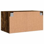 vidaXL Armoires murales et portes vitrées 2Pièces chêne fumé 68 5x37x35cm