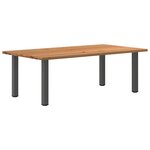 vidaXL Table à manger marron clair bois de chêne massif rectangulaire