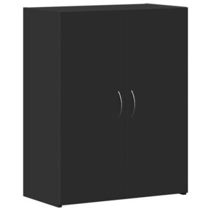 vidaXL Armoire de classement noir 60x32x77 5 cm bois d'ingénierie