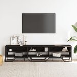 vidaXL Meuble TV noir 180x34x41 cm bois d'ingénierie