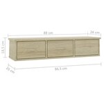 vidaXL Étagère murale avec tiroirs Chêne sonoma bois d'ingénierie