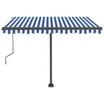 vidaXL Auvent automatique sur pied 300x250 cm Bleu/Blanc