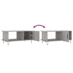 vidaXL Table basse sonoma gris 90x50x40 cm bois d'ingénierie