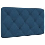 vidaXL Coussin de tête de lit bleu 80 cm tissu
