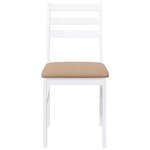 vidaXL Chaises à manger coussins 2 Pièces blanc bois massif caoutchouc
