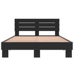 vidaXL Cadre de lit sans matelas noir 140x200 cm