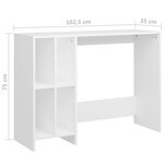 vidaXL Bureau d'ordinateur portable blanc bois d'ingénierie