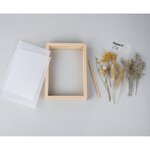 Kit cadre en bois avec fleurs séchées