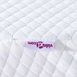vidaXL Surmatelas Blanc 200 x 200 x 5 cm Tissu Jacquard