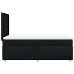 vidaXL Sommier à lattes de lit avec matelas Noir 90x190 cm Tissu