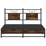 vidaXL Cadre de lit sans matelas chêne fumé 150x200 cm bois ingénierie