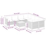 vidaXL Salon de jardin avec coussins 9 Pièces beige résine tressée