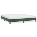 vidaXL Cadre de lit Vert foncé 160x200 cm Velours