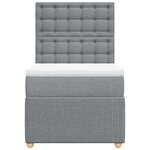 vidaXL Sommier à lattes de lit avec matelas gris clair 80x200 cm tissu