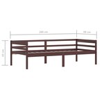 vidaXL Cadre de lit sans matelas marron foncé bois pin massif 90x200cm