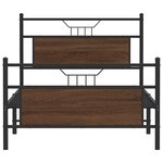 vidaXL Cadre de lit sans matelas chêne marron 100x190 cm
