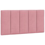 vidaXL Cadre de lit avec lumières LED rose 100x200 cm velours
