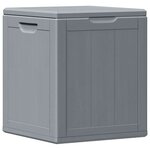vidaXL Boîte de rangement de jardin 90 L Gris PP aspect bois
