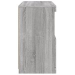 vidaXL Buffet avec lumières LED sonoma gris 60x37x67 cm