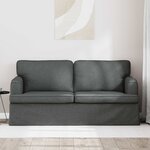 vidaXL Canapé Gris foncé 142 x 80 x 85 cm tissu