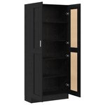 vidaXL Bibliothèque Chêne noir 82.5 x 30.5 x 185 cm Bois d'ingénierie