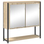 vidaXL Ensemble de mobilier de salle de bain 3 Pièces Chêne Sonoma