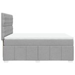 vidaXL Sommier à lattes de lit avec matelas Gris clair 140x190cm Tissu