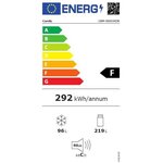 CANDY CBM-686SWDN - Réfrigérateur combiné 315 L (219 + 96 L) - Froid statique - L59,6 x H185 cm - Argent