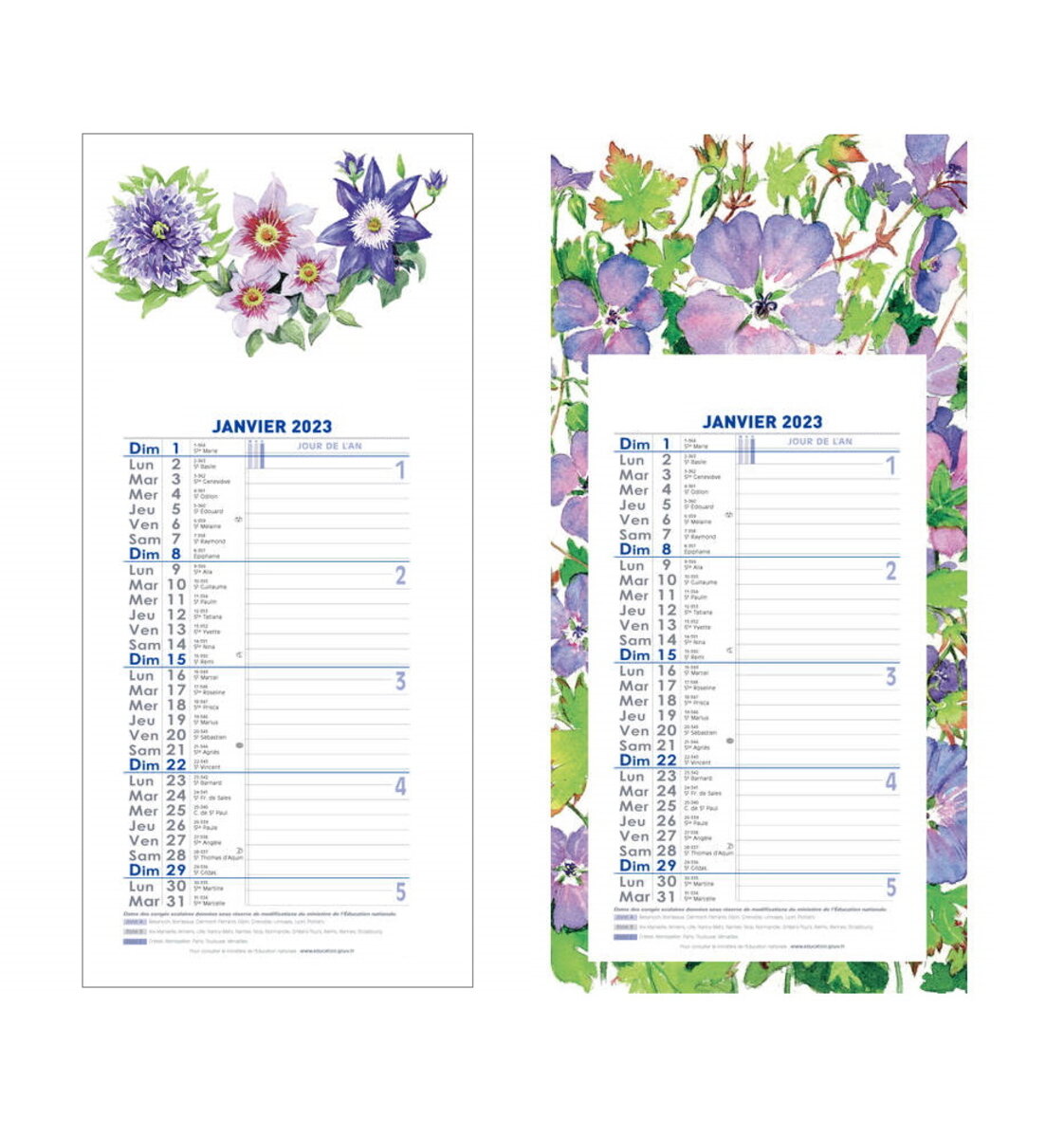 calendrier-bloc-mensuel-mural-2023-16x33cm-fleurs-mod-le