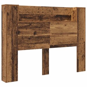 vidaXL Cabinet de Tête de Lit avec LED Bois ancien Bois d'ingénierie
