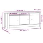 vidaXL Armoire à chaussures 110x38x45 5 cm Bois de pin massif