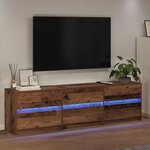 vidaXL Unites TV 2 Pièces Bois Ancien 180 x 34 x 50 cm Bois d'ingénierie