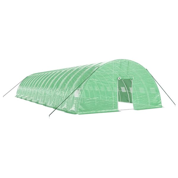 vidaXL Serre avec cadre en acier vert 96 m² 16x6x2 85 m